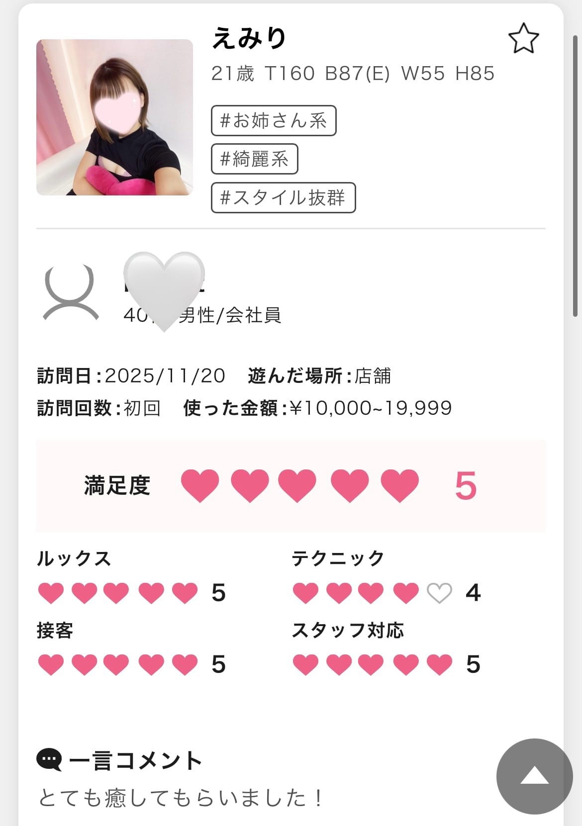 「ありがとうっ！！」11/21(金) 16:40 | えみりの写メ